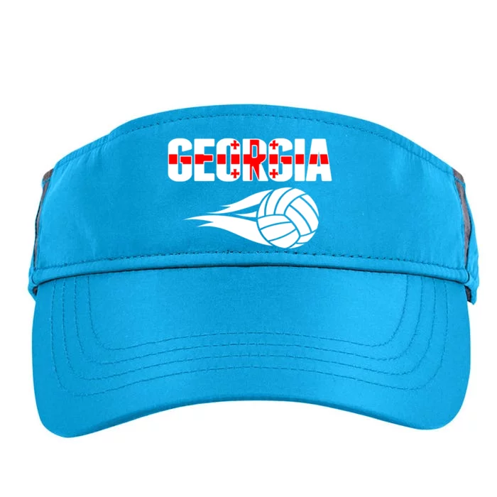 Georgia Volleyball Fans Jersey Gift Georgian Flag Sport Lovers Gift Adult Drive Performance Visor