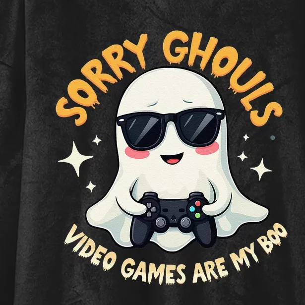 Ghost Video Games Are My Boo Halloween Gamer Hooded Wearable Blanket