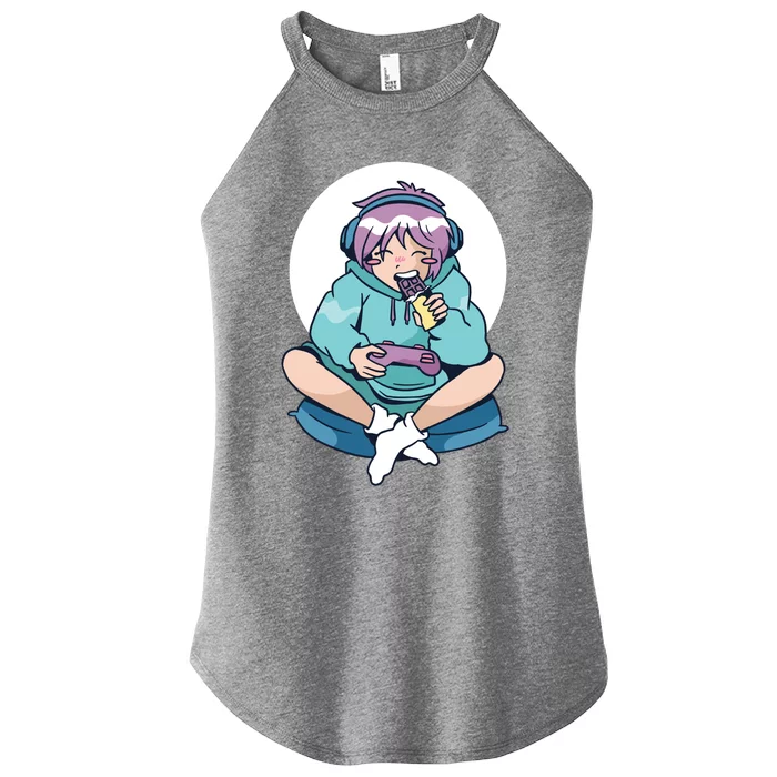 Girl Video Games Anime Chocolate Gift Women’s Perfect Tri Rocker Tank