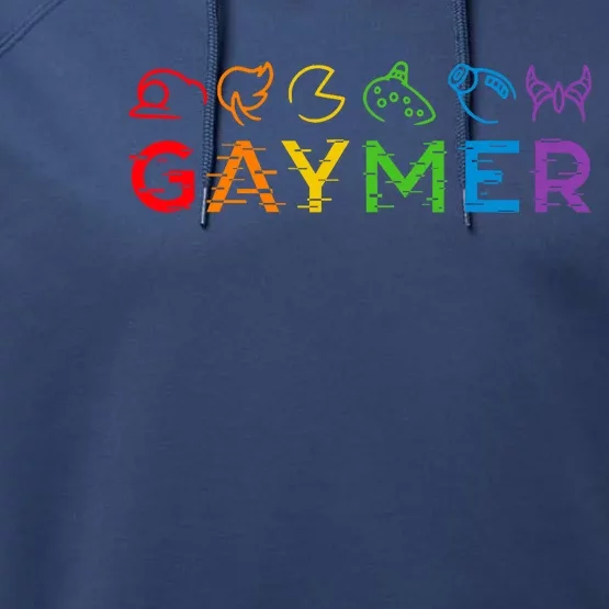 Gaymer Video Game LGBT Heartbeat Gamer Pride Month Performance Fleece Hoodie