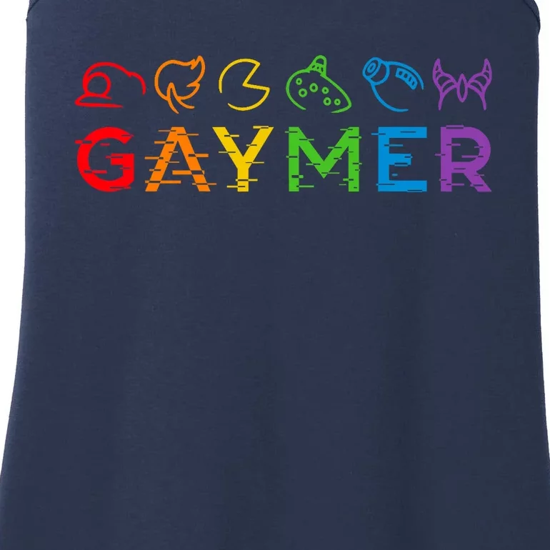 Gaymer Video Game LGBT Heartbeat Gamer Pride Month Ladies Essential Tank