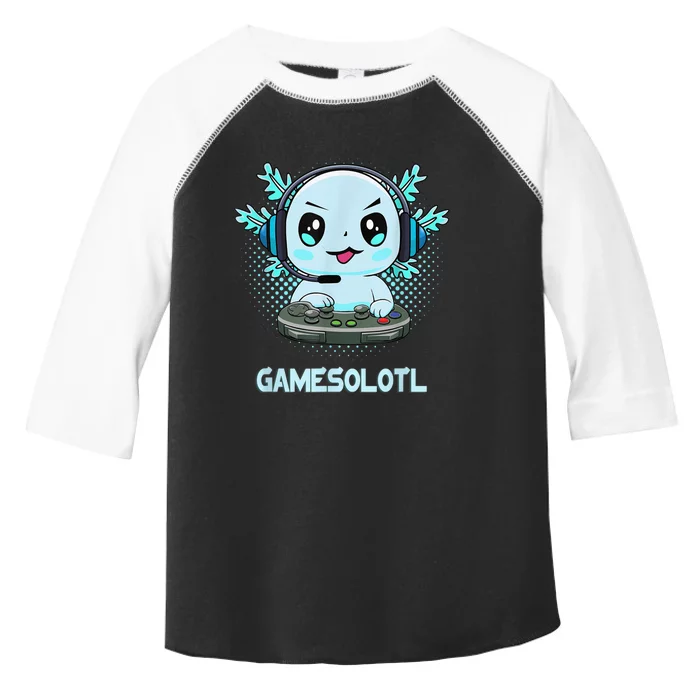 Gamesolotl Video Gamer Axolotl Fish Playing Gamer Anime Boys Toddler Fine Jersey T-Shirt