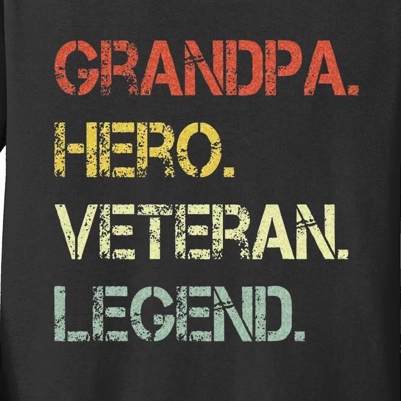 Grandpa Veteran Kids Long Sleeve Shirt