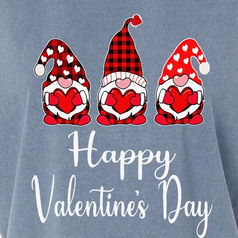 Gnome Valentine Gnomes Hearts Happy Valentines Day Garment-Dyed Women's Muscle Tee