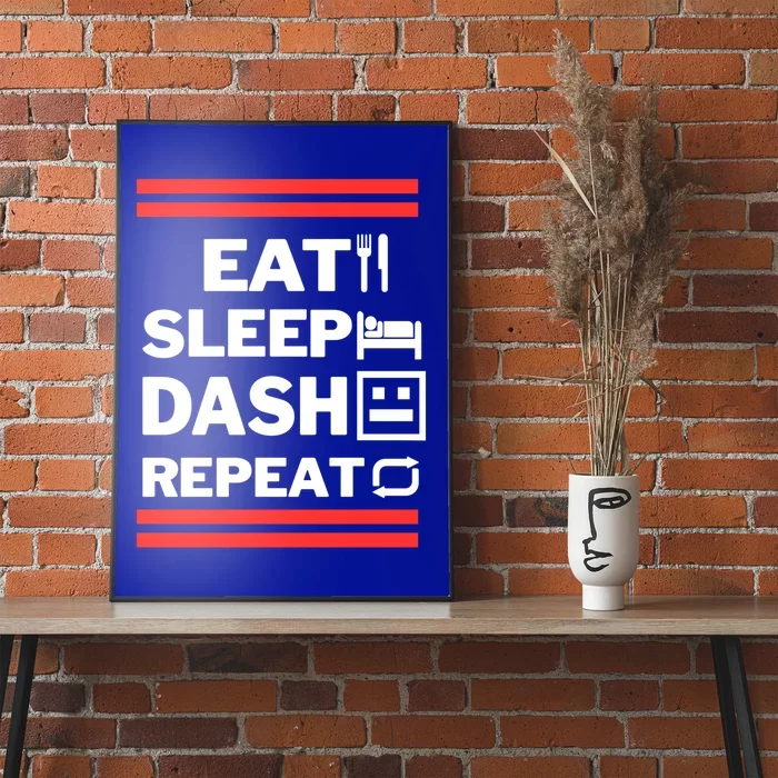 Geometry Video Gamer Lover Eat Sleep Dash Repeat Video Game Gift Poster