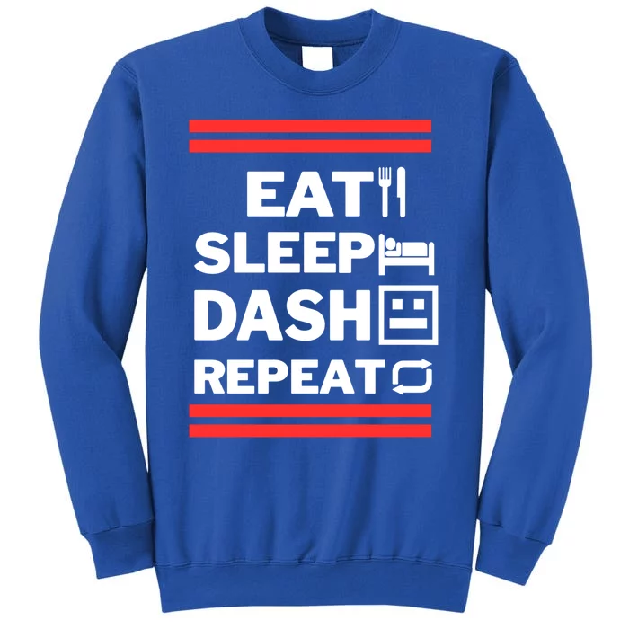 Geometry Video Gamer Lover Eat Sleep Dash Repeat Video Game Gift Tall Sweatshirt