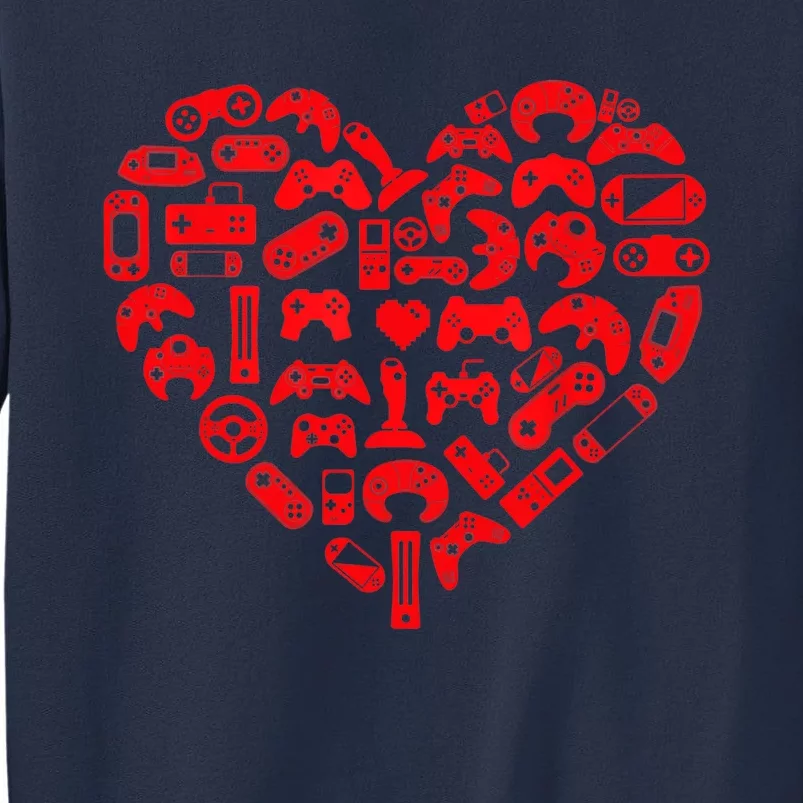 Gamer Video Games Heart Valentines Day Lover Sweatshirt