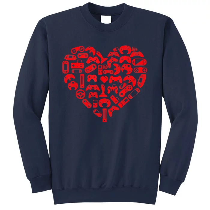 Gamer Video Games Heart Valentines Day Lover Sweatshirt