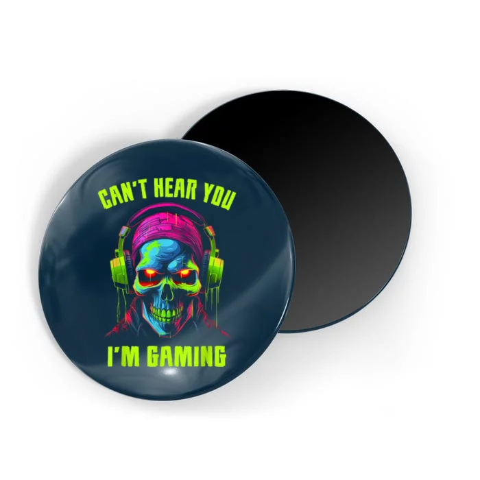 Gamer Video Gaming Funny Skull Magnet