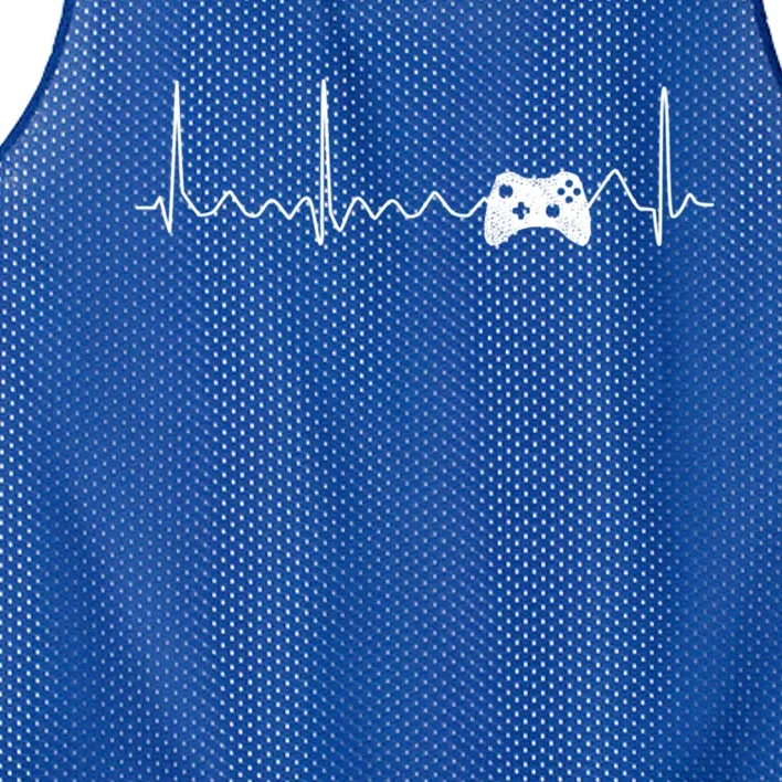 Gamer Video Game Controller Heartbeat Gamer Gift Mesh Reversible Basketball Jersey Tank