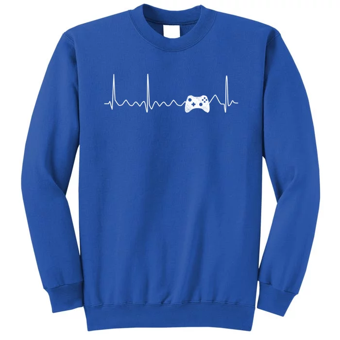 Gamer Video Game Controller Heartbeat Gamer Gift Tall Sweatshirt