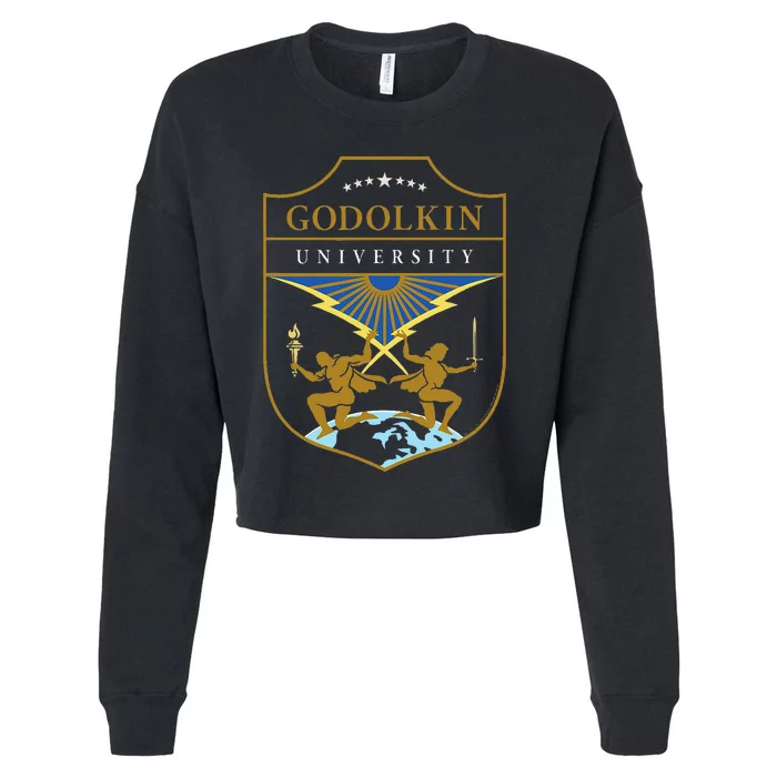 Gen V Godolkin University Crest Cropped Pullover Crew