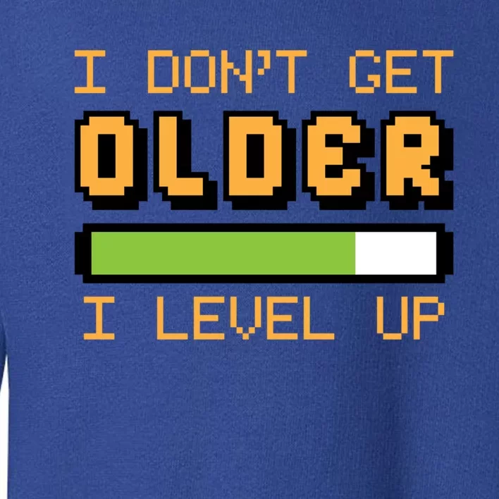 Geek Video Game Gamer Birthday I Dont Get Older I Level Up Gift Toddler Sweatshirt