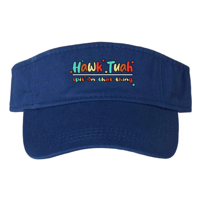 Groovy Vintage Hawk Tuah Spit On That Thing Gift Valucap Bio-Washed Visor