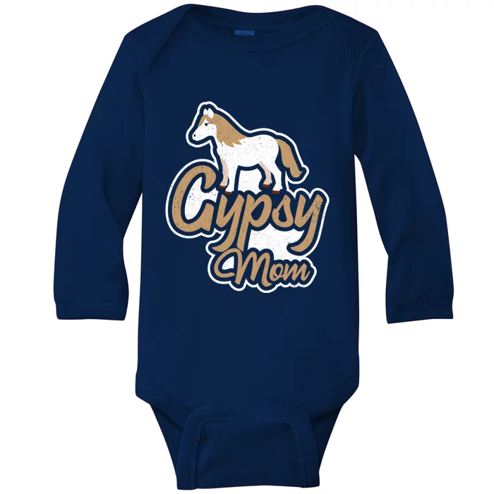 Gypsy Vanner Horse Mom Horseback Riding Stable Gift Baby Long Sleeve Bodysuit