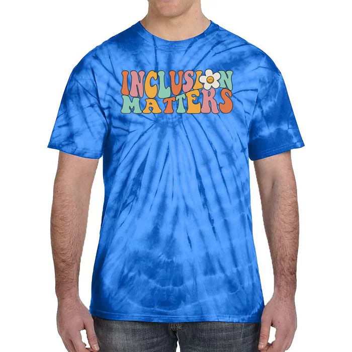 Gnoovy Vintage Inclusion Matters Special Education Teacher Meaningful Gift Tie-Dye T-Shirt