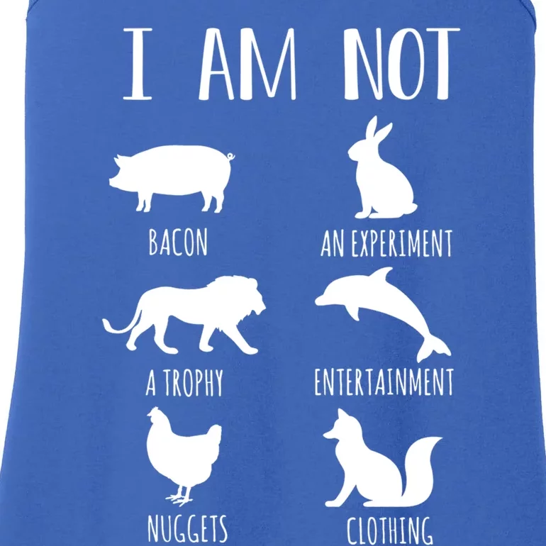 Go Vegan I Am Not Pets Animal Lovers Great Gift Ladies Essential Tank