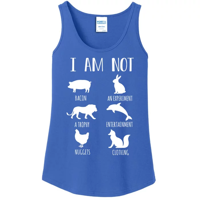 Go Vegan I Am Not Pets Animal Lovers Great Gift Ladies Essential Tank