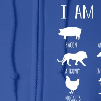 Go Vegan I Am Not Pets Animal Lovers Great Gift Full Zip Hoodie