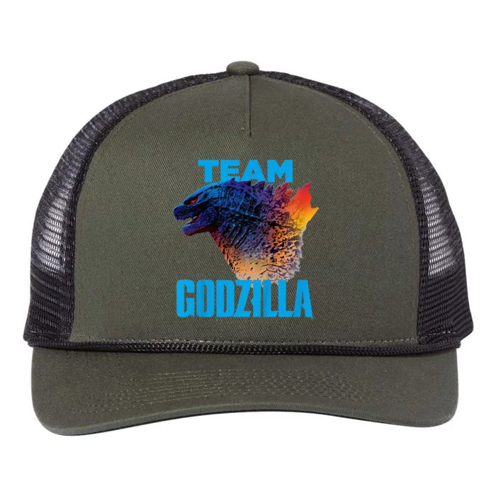 Godzilla vs Kong Offici.al Team Godzilla Neon Retro Rope Trucker Hat Cap