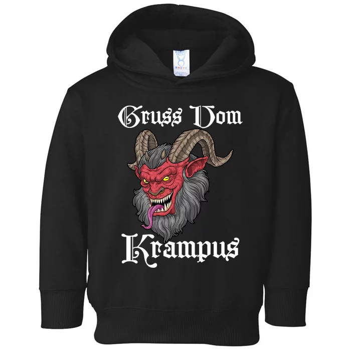 Gruss Vom Krampus Germanic Christmas Demon Merry Krampus Toddler Hoodie