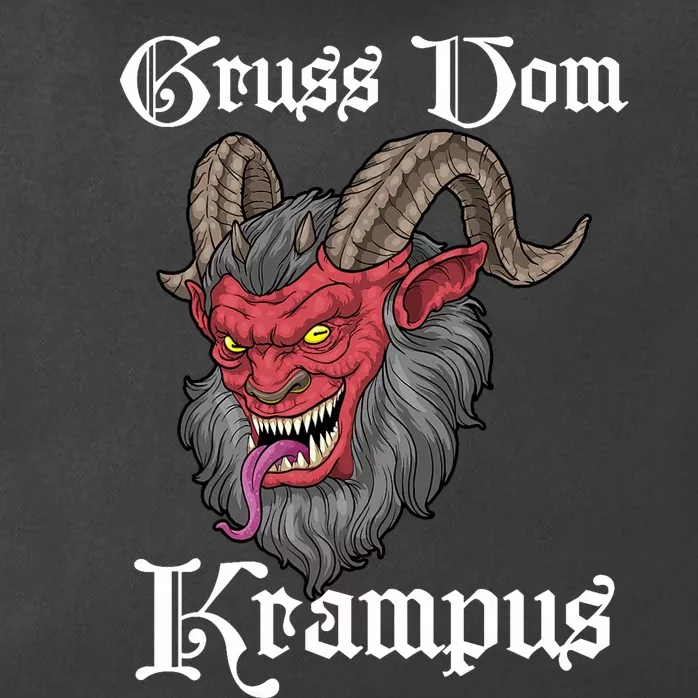 Gruss Vom Krampus Germanic Christmas Demon Merry Krampus Zip Tote Bag