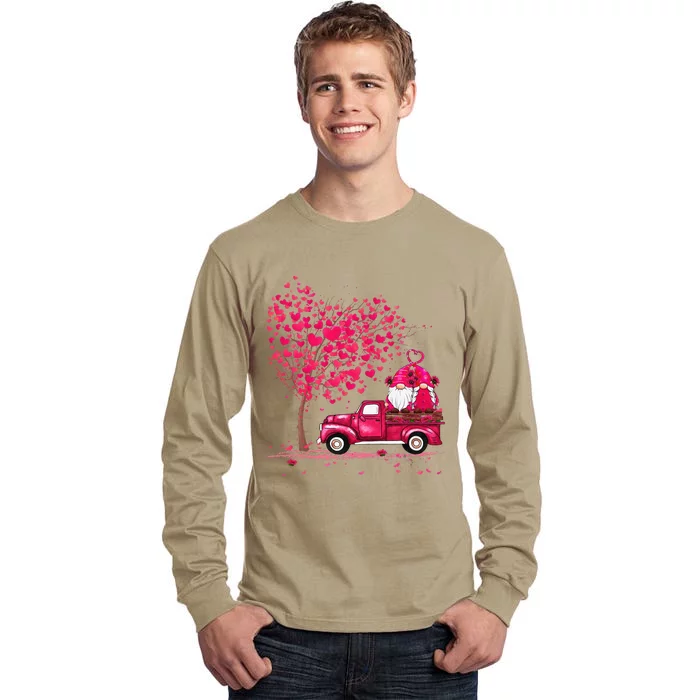 Gnomes Valentine Love Truck Happy Valentines Day Gifts Women Tall Long Sleeve T-Shirt