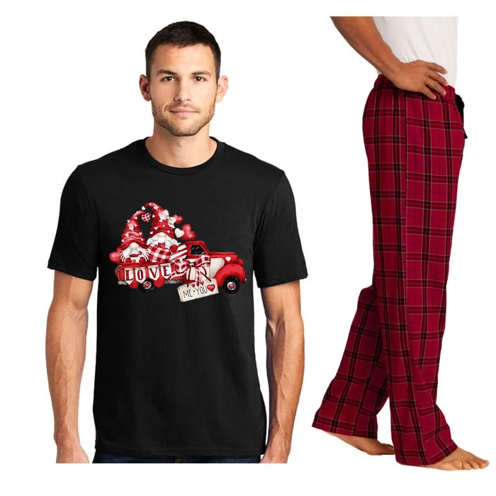 Gnomes Valentine Love Truck Happy Valentines Day Gifts Pajama Set