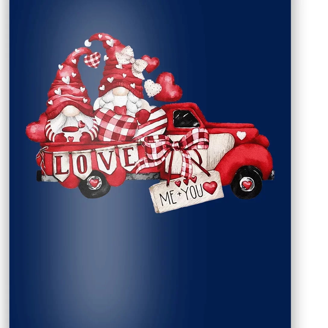 Gnomes Valentine Love Truck Happy Valentines Day Gifts Poster