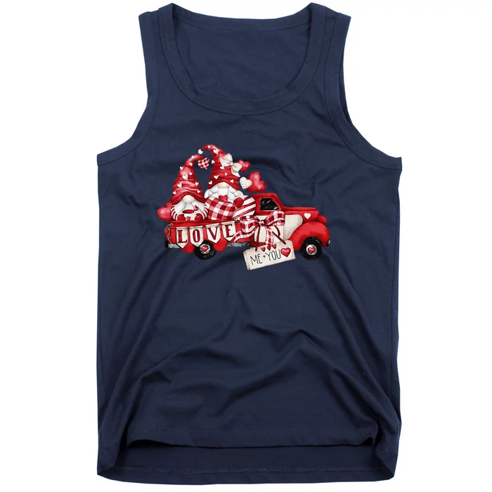 Gnomes Valentine Love Truck Happy Valentines Day Gifts Tank Top