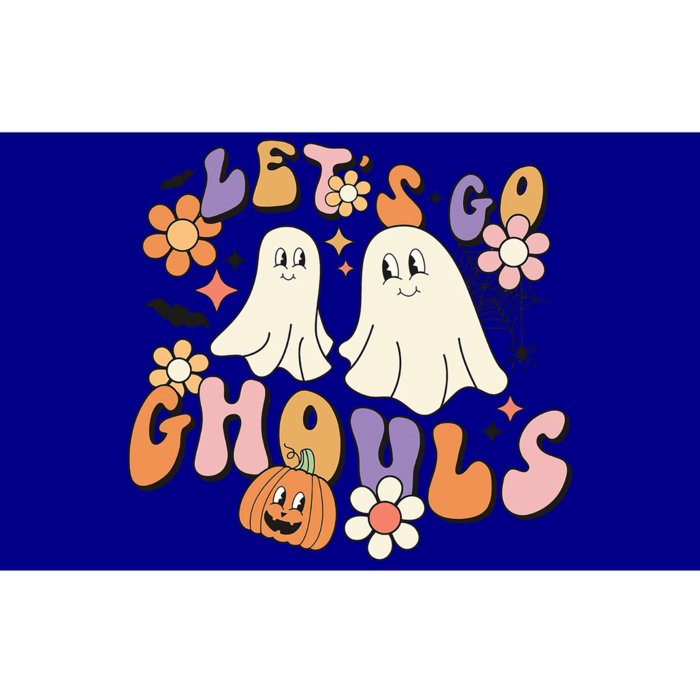 Groovy Vintage Lets Go Ghouls Halloween Cute Ghost Costume Gift Bumper Sticker