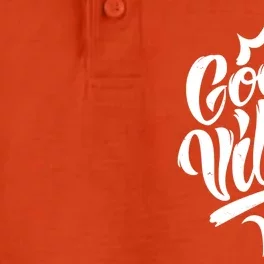 Good Vibes Motivational Quote Dry Zone Grid Performance Polo