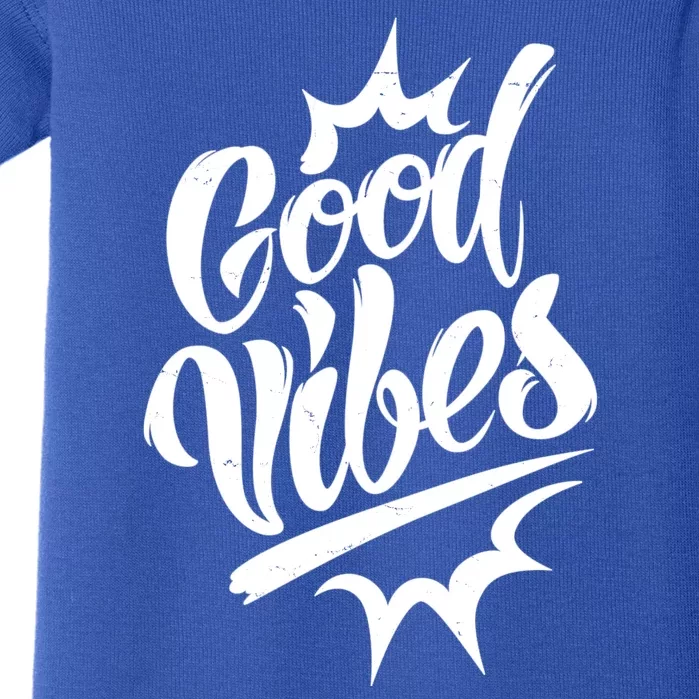 Good Vibes Motivational Quote Baby Bodysuit