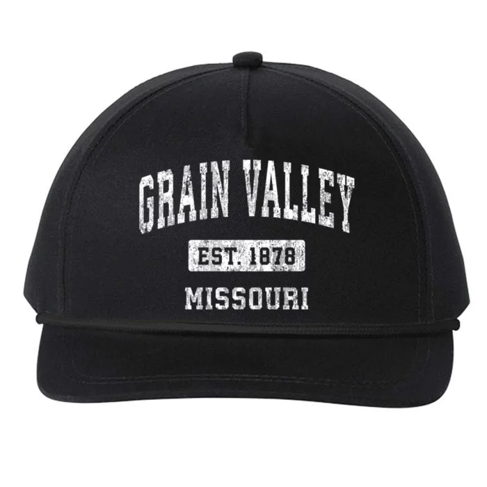 Grain Valley Missouri Mo Vintage Sports Snapback Five-Panel Rope Hat