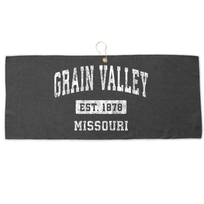 Grain Valley Missouri Mo Vintage Sports Large Microfiber Waffle Golf Towel