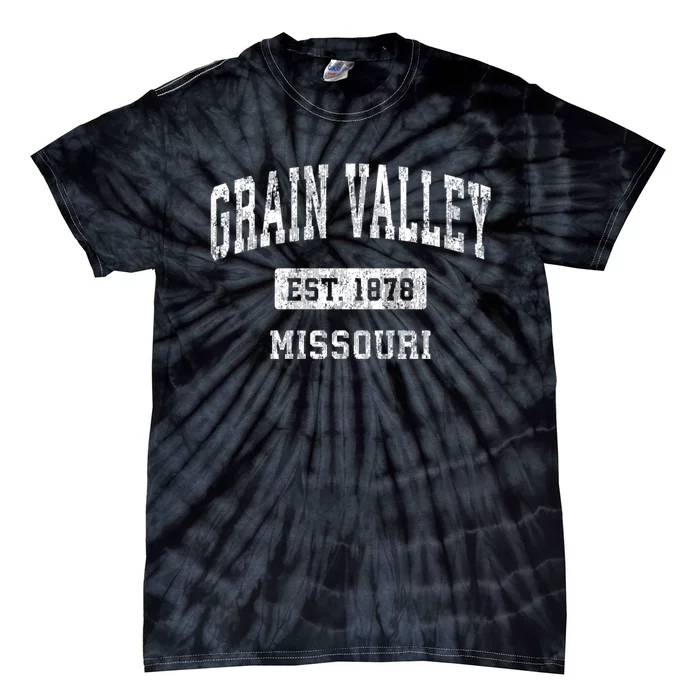 Grain Valley Missouri Mo Vintage Sports Tie-Dye T-Shirt