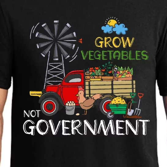 Grow Vegetables Not Government Libertarian Ranch Homestead Pajama Set