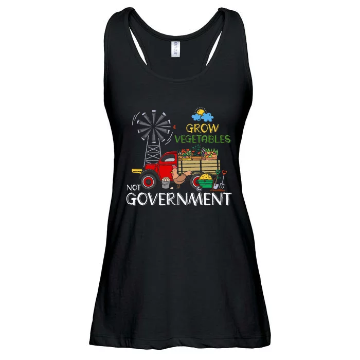 Grow Vegetables Not Government Libertarian Ranch Homestead Ladies Essential Flowy Tank