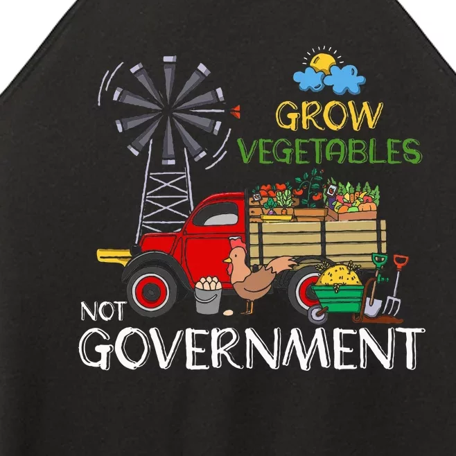 Grow Vegetables Not Government Libertarian Ranch Homestead Women’s Perfect Tri Rocker Tank