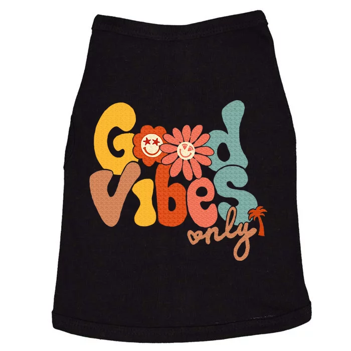 Good Vibes Only Flower Hawaii Beach Summer Vacation Family Doggie Tank