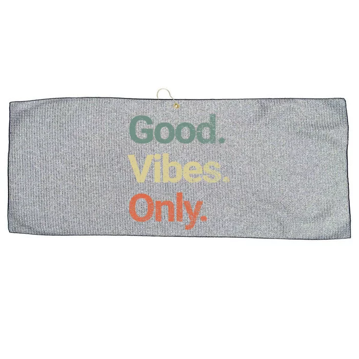 Good Vibes Only Positive Vibes Love Peace Namaste Cute Gift Large Microfiber Waffle Golf Towel