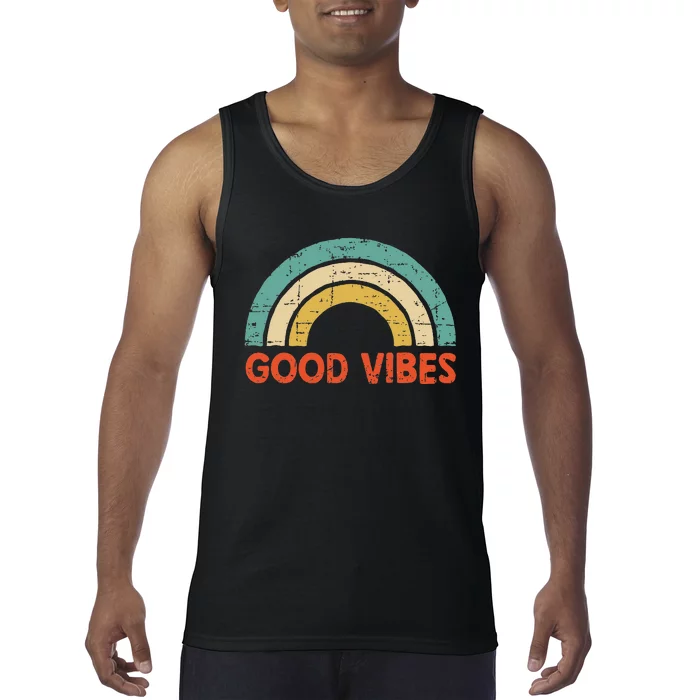 Good Vibes Only Funny Positive Inspirational Retro Tank Top