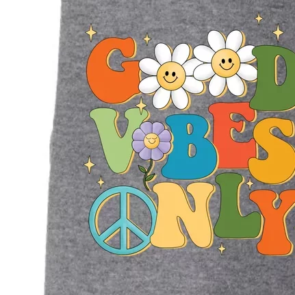 Good Vibes Only Retro Hippie Doggie 3-End Fleece Hoodie