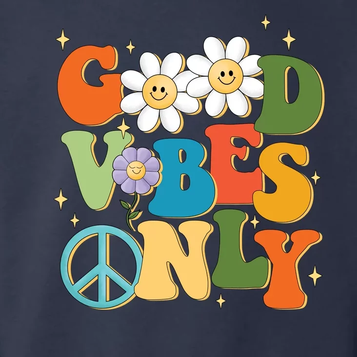 Good Vibes Only Retro Hippie Toddler Hoodie