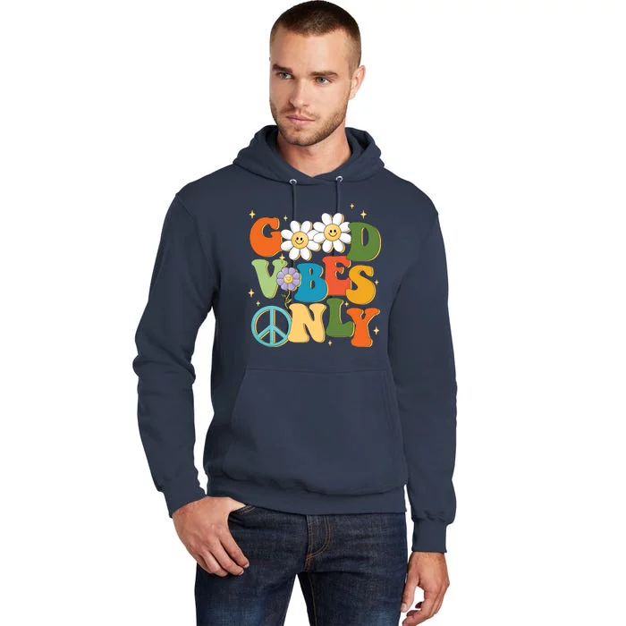 Good Vibes Only Retro Hippie Tall Hoodie