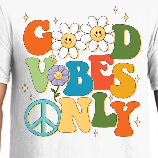 Good Vibes Only Retro Hippie Pajama Set