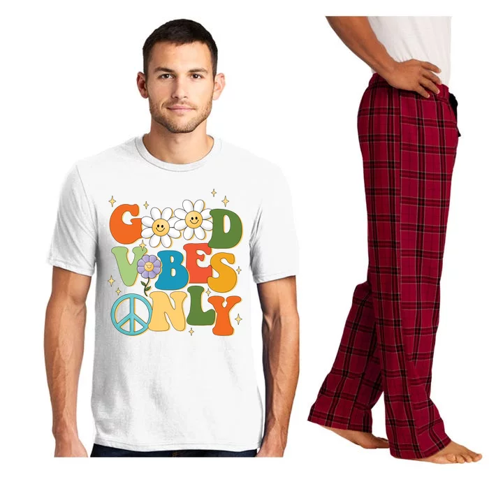 Good Vibes Only Retro Hippie Pajama Set