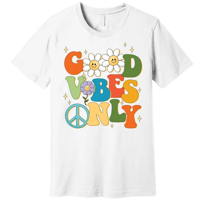 Good Vibes Only Retro Hippie Premium T-Shirt