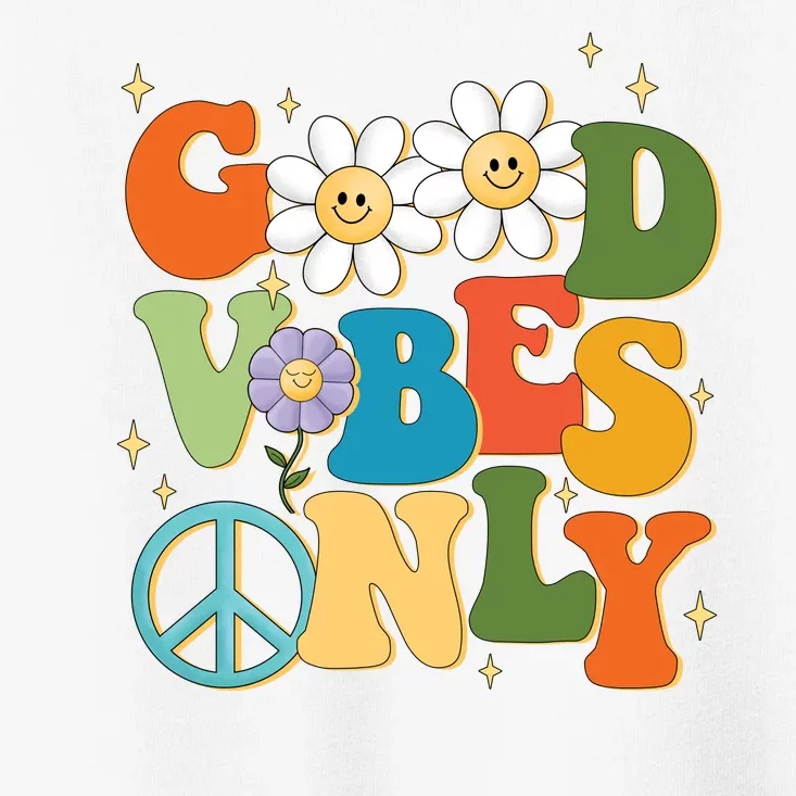 Good Vibes Only Retro Hippie Toddler T-Shirt