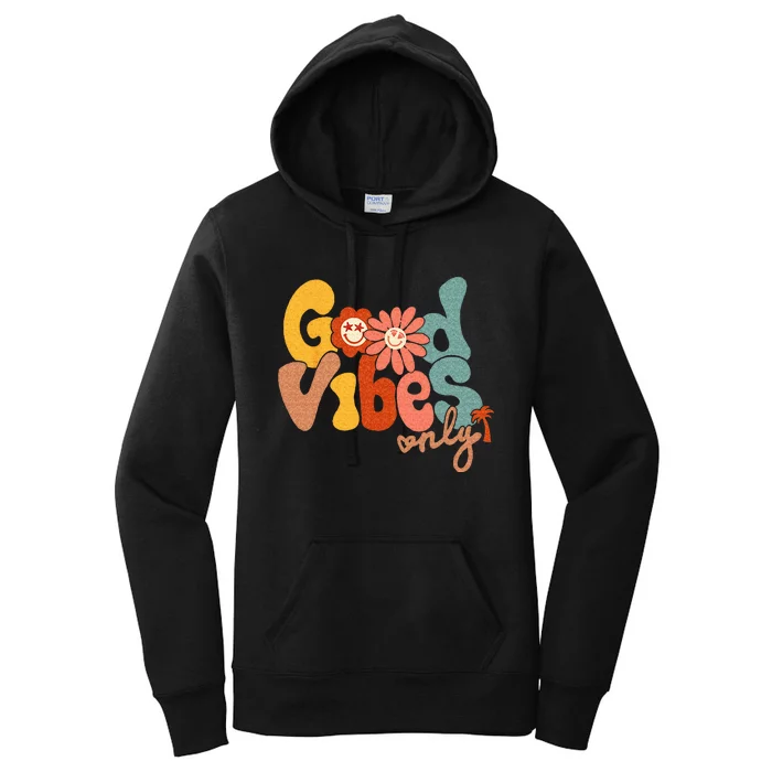 Good Vibes Only Flower Hawaii Beach Summer Vacation Family Women's Pullover Hoodie